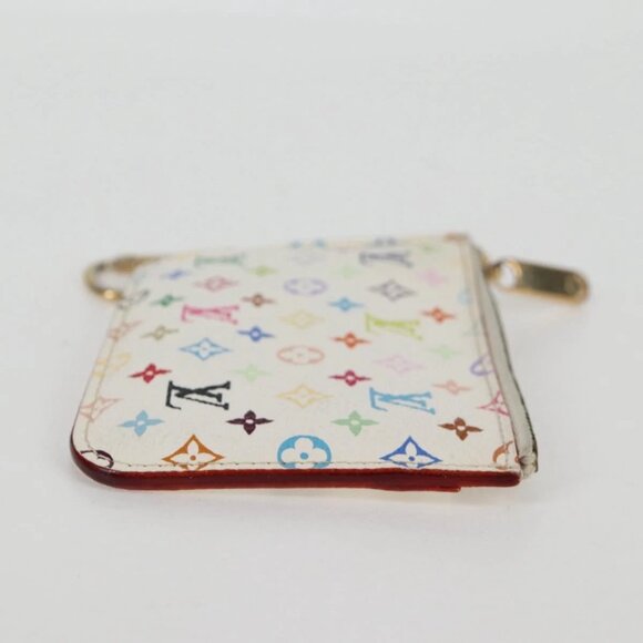 LOUIS VUITTON Monogram Multicolor Pochette Cles NM White M93734 LV Auth 132775V - Picture 4 of 12